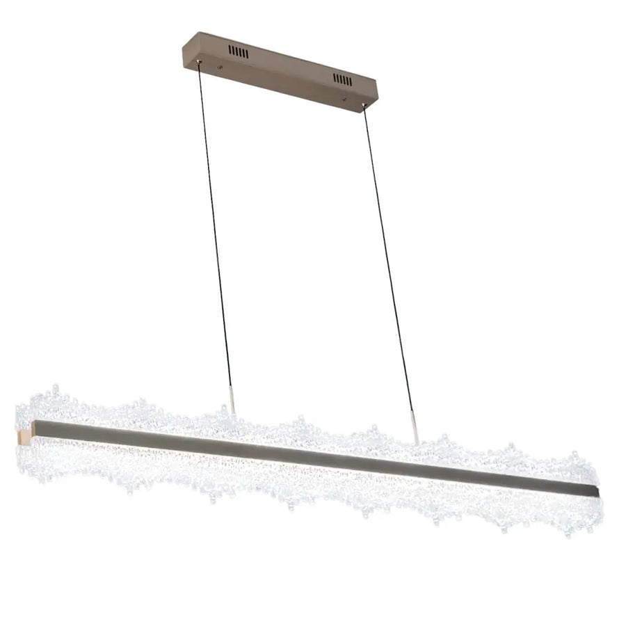 Lustra LED suspendata cu telecomanda RENZO 92W, lumina Rece/Calda/Neutra, Dimabila,Inaltime Reglabila, Auriu
