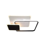 Lustra LED cu telecomanda ANEMONA 75W, 3 Patrate, lumina Rece/Calda/Neutra, Dimabila, Negru